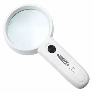 INSIZE 7513-4 Illuminated Magnifier, 4X Magnification, 50Mm Lens Dia., Glass Lens | CH6MQL 463C84