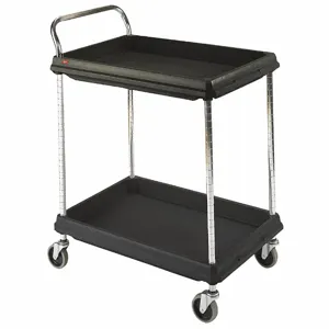 INSTOCK GRBC2030-2DBL Laboratory Utility Deep Ledge Cart, Black | CE9YPT 55PA76