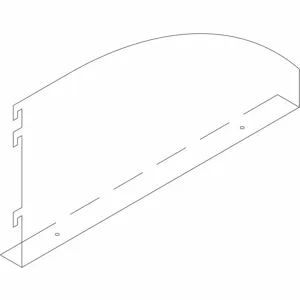 INSTOCK GRFTB-14GA-12R-E Bracket, 1-1/2 Inch x 12 Inch x 6 Inch, Steel | CF2PBB 55NX39