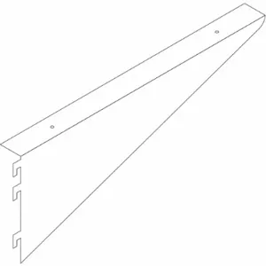 INSTOCK GRFTBL-14GA-12L-E Bracket, 1 Inch x 12 Inch x 4-1/2 Inch, Steel | CF2PBG 55NX42