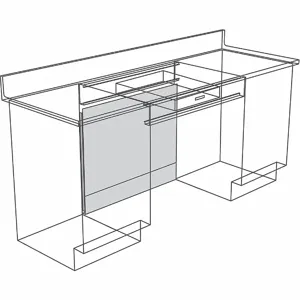 INSTOCK GRJKSH-3604GG Knee Space Panel, Size 36 x 2 x 35-1/8 Inch, Pearl White | CE9YRV 55NW64