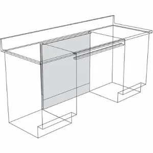 INSTOCK GRJKSH-ADJGG Knee Space Panel, Size 12 to 48 x 2 x 35-1/8 Inch, Pearl White | CE9YTA 55NW69