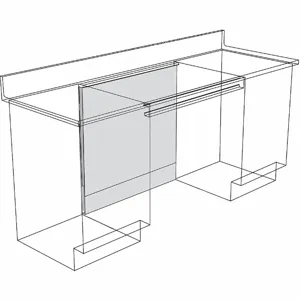 INSTOCK GRJKSH-36GG Knee Space Panel, Size 36 x 2 x 35-1/8 Inch, Pearl White | CE9YRW 55NW68