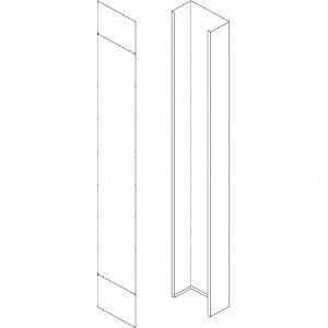 INSTOCK GRJP509-1284 Pipe Enclosure, Size 12 x 6 x 84 Inch, Pearl White | CE9TKT 55NW85