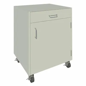 INSTOCK GRJTP1018-24 Mobile Cabinet, Size 24 x 22 x 32-3/8 Inch, Pearl White | CE9VMY 55NW35