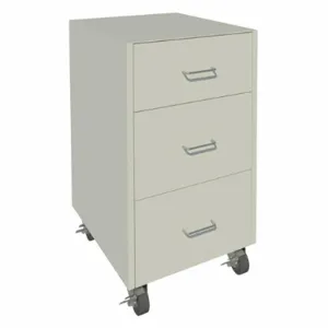 INSTOCK GRJTP1021-18 Mobile Cabinet, Size 18 x 22 x 32-3/8 Inch, Pearl White | CE9VND 55NW36