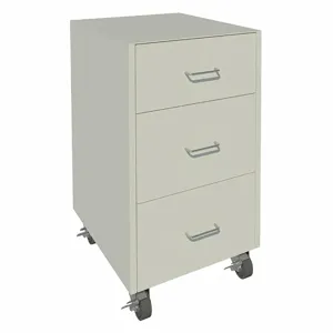 INSTOCK GRJTP1021-18 Mobile Cabinet, Size 18 x 22 x 32-3/8 Inch, Pearl White | CE9VND 55NW36