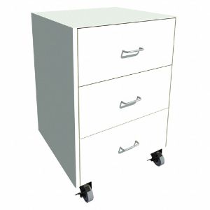 INSTOCK GRJTP1021-24 Mobile Cabinet, Size 24 x 22 x 32-3/8 Inch, Pearl White | CE9VMZ 55NW37