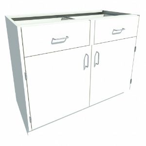 INSTOCK GRJTP106-42P Base Cabinet, Size 42 x 22 x 35-1/8 Inch, Pearl White | CF2PTR 55NW09