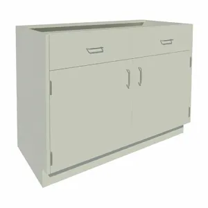 INSTOCK GRJTP106-48P Base Cabinet, Size 48 x 22 x 35-1/8 Inch, Pearl White | CF2PTP 55NW10