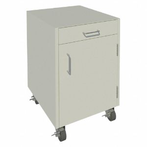 INSTOCK GRJTP1068-18 Mobile Cabinet, Size 18 x 22 x 27-1/4 Inch, Pearl White | CE9VNE 55NW30