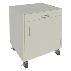 INSTOCK GRJTP1068-24 Mobile Cabinet, Size 24 x 22 x 27-1/4 Inch, Pearl White | CE9VNA 55NW31