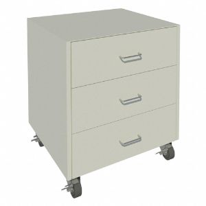 INSTOCK GRJTP1072-24 Mobile Cabinet, Size 24 x 22 x 27-1/4 Inch, Pearl White | CE9VNB 55NW33