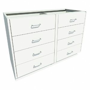 INSTOCK GRJTP124-48P Base Cabinet, Size 48 x 22 x 35-1/8 Inch, Pearl White | CF2PTN 55NW07