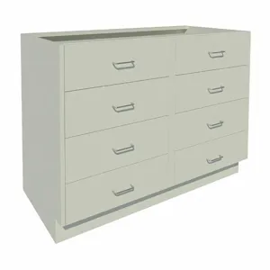 INSTOCK GRJTP124-48P Base Cabinet, Size 48 x 22 x 35-1/8 Inch, Pearl White | CF2PTN 55NW07