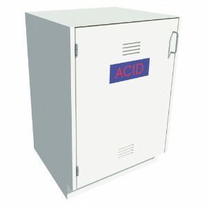 INSTOCK GRJTP185-24GG Acid Cabinet, Size 24 x 22 x 35-1/8 Inch, Pearl White | CF2UDR 55NW24
