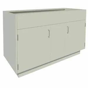 INSTOCK GRJTP186-58 Base Cabinet, Size 58 x 22 x 35-1/8 Inch, Pearl White | CF2PTK 55NW19