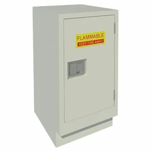 INSTOCK GRJTP189-24SLAS Solvent Cabinet, Size 24 x 22 x 35-1/8 Inch, Pearl White | CE9FYC 55NW27