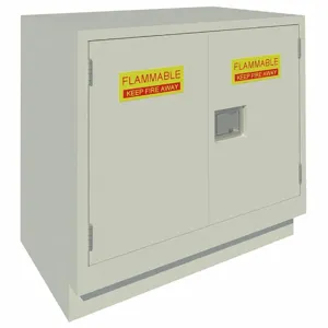 INSTOCK GRJTP189-36SLASY Solvent Cabinet, Size 36 x 22 x 35-1/8 Inch, Pearl White | CE9FYB 55NW28