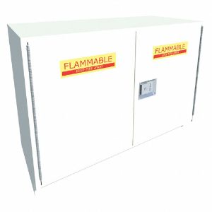 INSTOCK GRJTP189-48SLASY Solvent Cabinet, Size 48 x 22 x 35-1/8 Inch, Pearl White | CE9FYA 55NW29