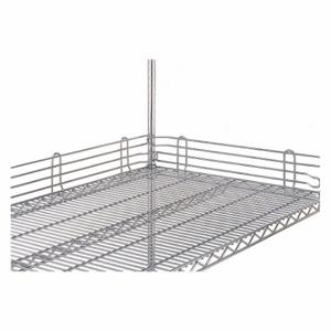 INSTOCK GRL60N-4S Wire Shelf Ledges, 60 Inch x 1 Inch x 4 Inch, Steel, Silver, Chrome | CR4UVA 55NY47