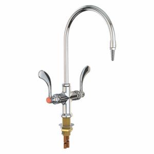 INSTOCK GRL412-8-BH Gooseneck Laboratory Faucet, Watersaver, Chrome Plated Brass Finish | CR4UTP 55NZ49