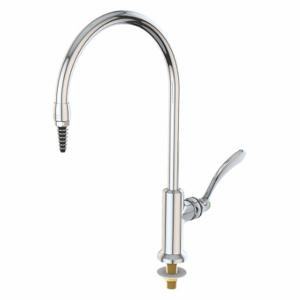 INSTOCK GRL611-8-BH Gooseneck Laboratory Faucet, Watersaver, Chrome Plated Brass Finish, Drain Not Included | CR4UTW 55NZ53