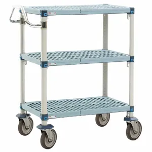 INSTOCK GRMXUC1830-35 Laboratory Utility Cart, Blue, 39 Inch Height, 18 Inch Width | CE9YQG 55PA66