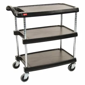 INSTOCK GRMY2636-35BL Laboratory Utility Cart, Black, 36-7/8 Inch Height | CE9YQQ 55PC01