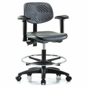 INSTOCK GRPMBCH-RG-CF-RCA1 Polyurethane Cleanroom Task Chair, 19-1/2 to 27-1/2 Inch Seat Height Range | CE9RYW 55PA50