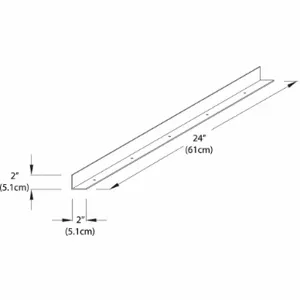 INSTOCK GRPSLA54 Steel Retaining Lip, Size 54 x 2 x 2 Inch, Pearl White | CE9FJU 55NX94