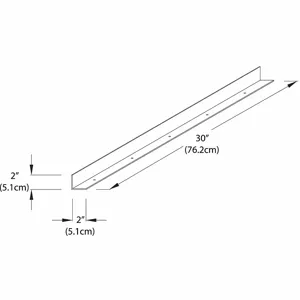 INSTOCK GRPSLA30 Steel Retaining Lip, Size 30 x 2 x 2 Inch, Pearl White | CE9FJY 55NX90