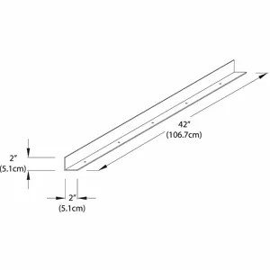 INSTOCK GRPSLA42 Steel Retaining Lip, Size 42 x 2 x 2 Inch, Pearl White | CE9FJW 55NX92