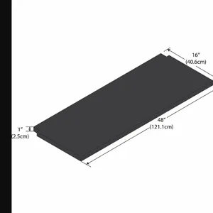 INSTOCK GRPSN1648 Phenolic Notched Shelf, Size 48 x 17-1/2 x 1 Inch, Black | CE9TRL 55NX65