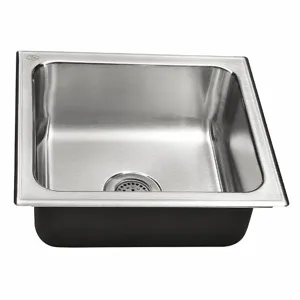 INSTOCK GRSX-1925-A-GR Stainless Steel Drop-In Sink, 25 Size Lg, 19 Size Width, 22 Size X 16 Size Bowl Size | CR4UVN 60KE11