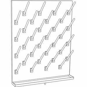 INSTOCK GRV3630 Pegboard, Wall Mounting, 60 Pegs | CE9TTU 55NZ98