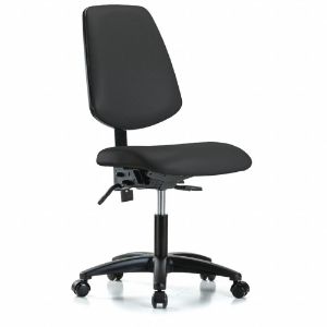 INSTOCK GRVDHCH-MB-RG-RC-8540 Vinyl Cleanroom Task Chair, With 19 to 24 Inch Seat Height Range, Black | CE9CDW 55PA26
