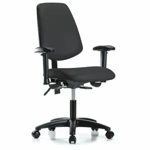 INSTOCK GRVDHCH-MB-RG-RC-8540A1 Vinyl Cleanroom Task Chair, With 19 to 24 Inch Seat Height Range, Black | CE9CDX 55PA27