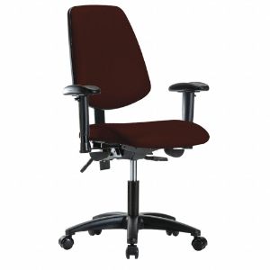 INSTOCK GRVDHCH-MB-RG-RC-8569A1 Vinyl Cleanroom Task Chair, With 19 to 24 Inch Seat Height Range, Burgundy | CE9CDT 55PA29