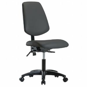 INSTOCK GRVDHCH-MB-RG-RC-8605 Vinyl Cleanroom Task Chair, With 19 to 24 Inch Seat Height Range, Gray | CE9CDP 55PA24
