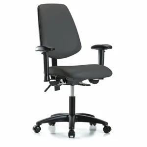 INSTOCK GRVDHCH-MB-RG-RC-8605A1 Vinyl Cleanroom Task Chair, With 19 to 24 Inch Seat Height Range, Gray | CE9CDQ 55PA25