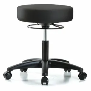 INSTOCK GRVDHSO-RG-RC-8540 Vinyl ESD Cleanroom Stool, With 300 lbs Weight Capacity, Black | CE9CCZ 55PA36