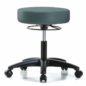 INSTOCK GRVDHSO-RG-RC-8546 Vinyl ESD Cleanroom Stool, With 300 lbs Weight Capacity, Blue | CE9CCX 55PA34