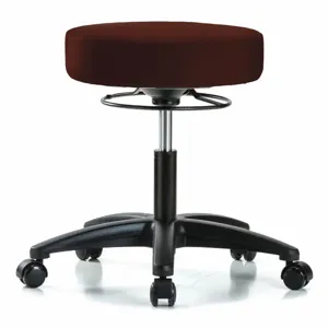 INSTOCK GRVDHSO-RG-RC-8569 Vinyl ESD Cleanroom Stool, With 300 lbs Weight Capacity, Burgundy | CE9CCV 55PA37