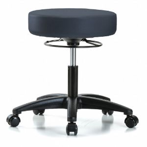 INSTOCK GRVDHSO-RG-RC-8582 Vinyl ESD Cleanroom Stool, With 300 lbs Weight Capacity, Navy | CE9CCQ 55PA38
