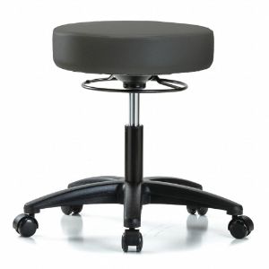 INSTOCK GRVDHSO-RG-RC-8605 Vinyl ESD Cleanroom Stool, With 300 lbs Weight Capacity, Gray | CE9CCT 55PA35