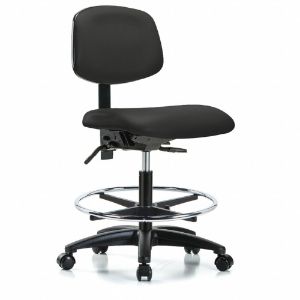 INSTOCK GRVMBCH-RG-CF-RC-8540 Vinyl Cleanroom Task Chair, With 22 to 29 Inch Seat Height Range, Black | CE9CDK 55PA43