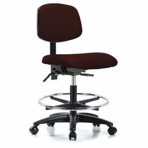 INSTOCK GRVMBCH-RG-CF-RC-8569 Vinyl Cleanroom Task Chair, With 22 to 29 Inch Seat Height Range, Burgundy | CE9CDF 55PA45