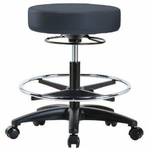INSTOCK GRVMBSO-RG-CF-RC-8582 Vinyl ESD Cleanroom Stool, With 300 lbs Weight Capacity, Navy | CE9CCR 55PA55