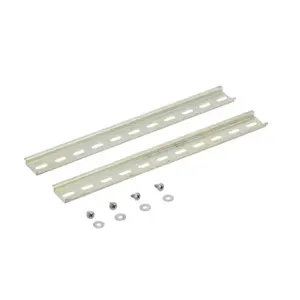 INTEGRA DIN12-P10 Din Rail, Slotted, 35mm, 7mm Height, 10.8 Inch Length, Plated Steel, Pack Of 2 | CV7WYA